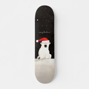 Skateboard Joyeux Ours Polaire De Noël !