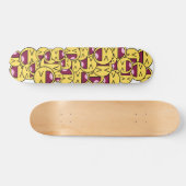 Skateboard Joyeux visage. (Horz)