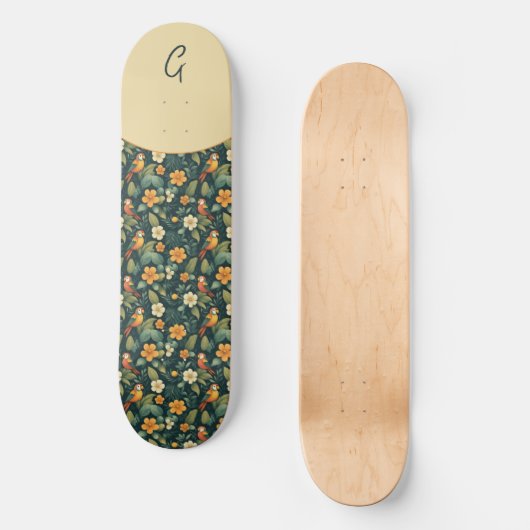 Skateboard Jungle de perroquets (Recto)
