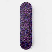 Skateboard Kaléidoscope Rêves violet noir vert (Recto)