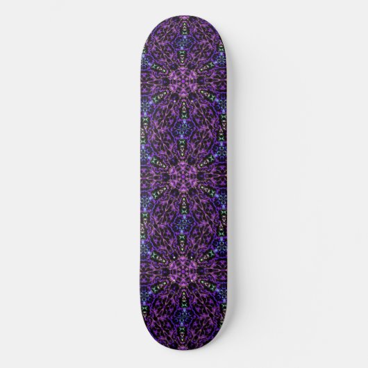 Skateboard Kaléidoscope Rêves violet noir vert (Recto)