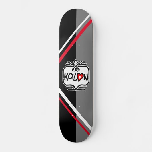 Skateboard Kalon, coeur de breton (Recto)
