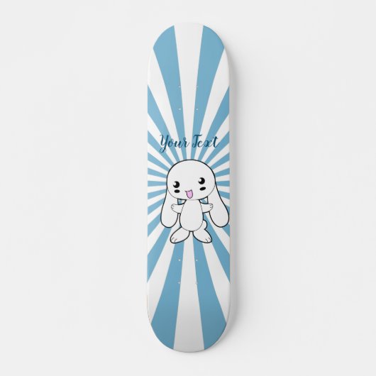 Skateboard Kawaii Bunny sur la coutume de l'accolade (Devant)