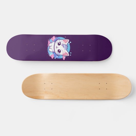 Skateboard Kawaii Chat Rose (Horz)