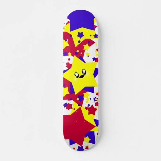 SKATEBOARD KAWAII ÉTOILES COSMIQUE BURST (Devant)
