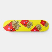 Skateboard Kawaii French Fries Fast Food Coloré (Horz)