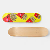Skateboard Kawaii French Fries Fast Food Coloré (Horz)