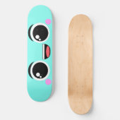 Skateboard Kawaii Happy Anime Face Aqua (Recto)