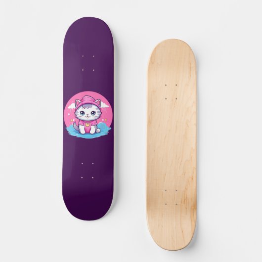 Skateboard Kawaii Kitty (Recto)