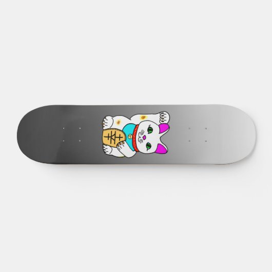 Skateboard Kawaii Rave Lucky Chat Maneki Neko (Horz)