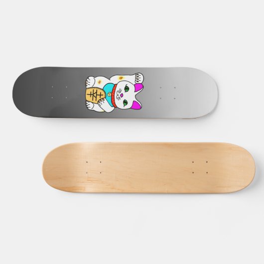 Skateboard Kawaii Rave Lucky Chat Maneki Neko (Horz)