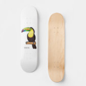 Skateboard Keel-billed toucan bird cartoon illustration  (Recto)