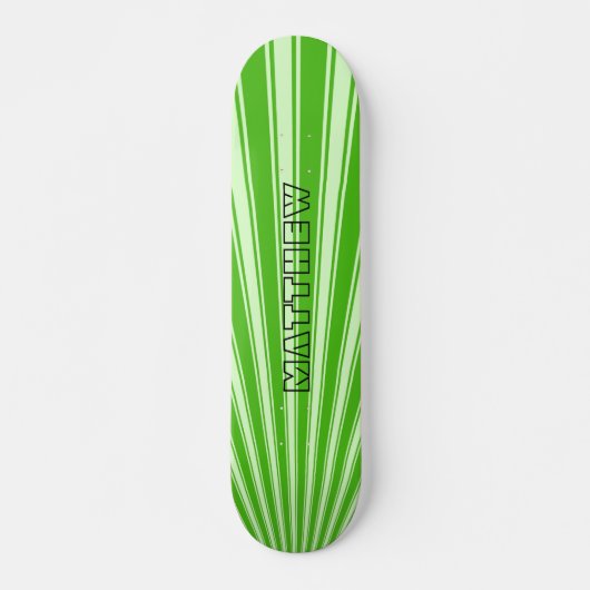 Skateboard Kelly green Color Stripe Funky Motif (Devant)