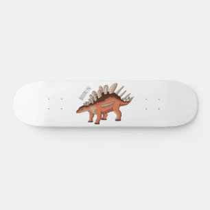 Skateboard Kentrosaurus cartoon illustration 