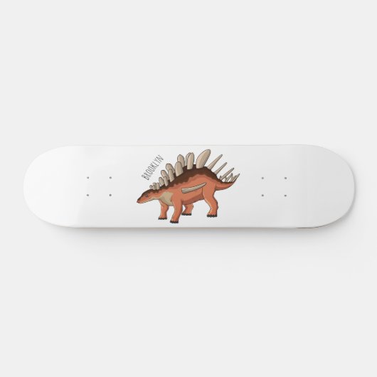 Skateboard Kentrosaurus cartoon illustration (Horz)