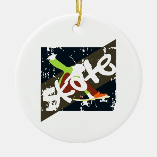  skateboard keramisch ornament (Voorkant)