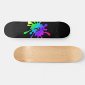 Skateboard Kid Colorée Paint Splash Ajouter le nom (Horz)