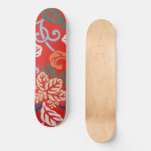 Skateboard Kimono japonais kimono rouge design floral (Recto)