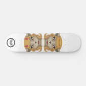 Skateboard Kitty diable ange animal mignon illustration (Horz)