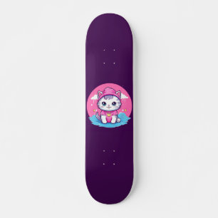 Skateboard Kitty Kawaii