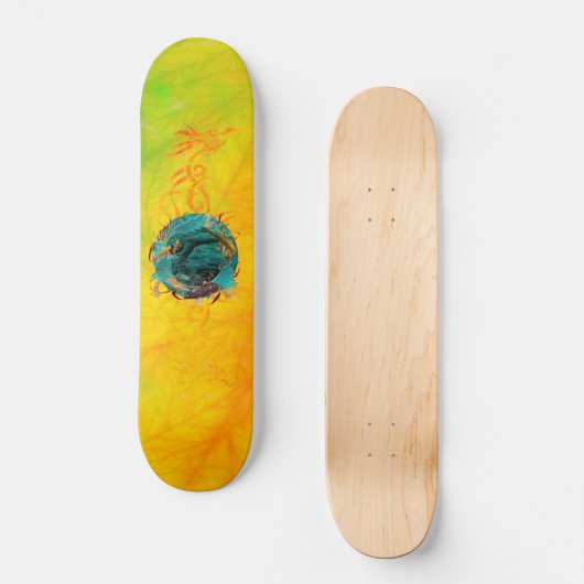 Skateboard Koi Fish NAGER EN PAIX (Recto)