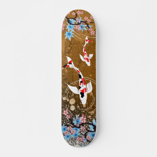 Skateboard Koi Pond - bois - Design japonais Skate (Devant)