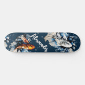 Skateboard Koifish et bulles éditent le nom (Horz)