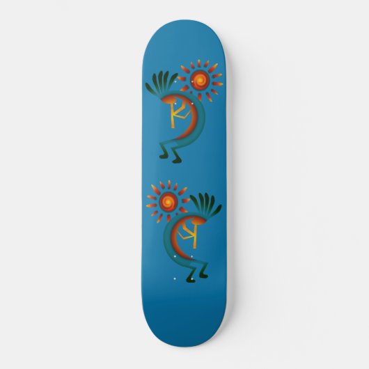 Skateboard Kokopelli avec Sun (Recto)