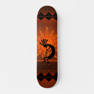 Skateboard Kokopelli Soleil Bronisé Désert du coucher de sole
