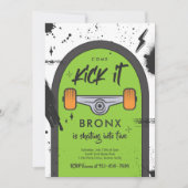 Skateboard komt langs strandsport kaart (Voorkant)