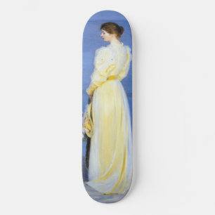 Skateboard Kroyer - La femme et le chien de l'artiste sur le