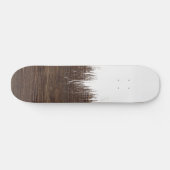 Skateboard La brosse blanche moderne frotte le bois brun (Horz)