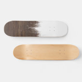 Skateboard La brosse blanche moderne frotte le bois brun (Horz)