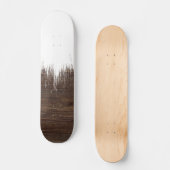 Skateboard La brosse blanche moderne frotte le bois brun (Recto)
