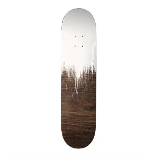 Skateboard La brosse blanche moderne frotte le bois brun
