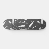 Skateboard La brosse blanche noire artistique frotte la (Horz)