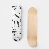 Skateboard La brosse blanche noire moderne frotte la peinture (Recto)