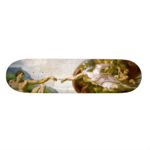 Skateboard La création d'Adam par Michel-Ange