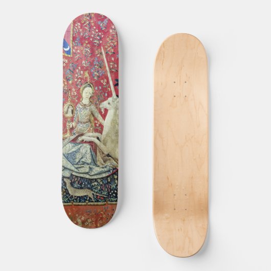 Skateboard La Dame et la licorne, Vue (Recto)