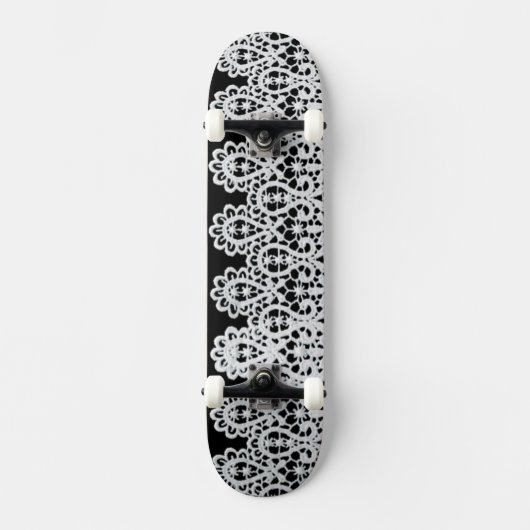 Skateboard La dentelle blanche forme une frontière sensible (Recto)