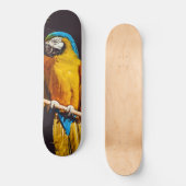 Skateboard La faune des oiseaux jaunes Joli Macaw (Recto)