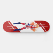 Skateboard La fille d'Union Jack Manga s'est habillée dans le (Horz)