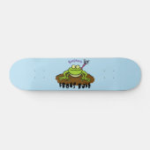Skateboard La grenouille règle drôle dessin de grenouille ver (Horz)