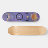 Skateboard La jeune fille arc-en-ciel étoilée et mauve urbain (Horz)