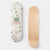 Skateboard La liberté d'expression est un droit humain (Recto)