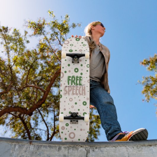 Skateboard La liberté d'expression est un droit humain (Extérieur 1)