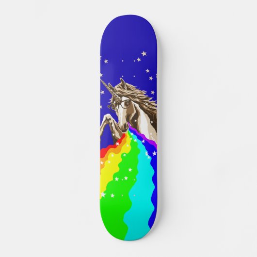 Skateboard La licorne vomit l'arc-en-ciel (Recto)