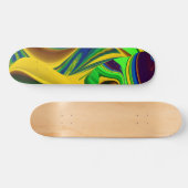 Skateboard La magie de l'été, 3D Art Abstrait (Horz)