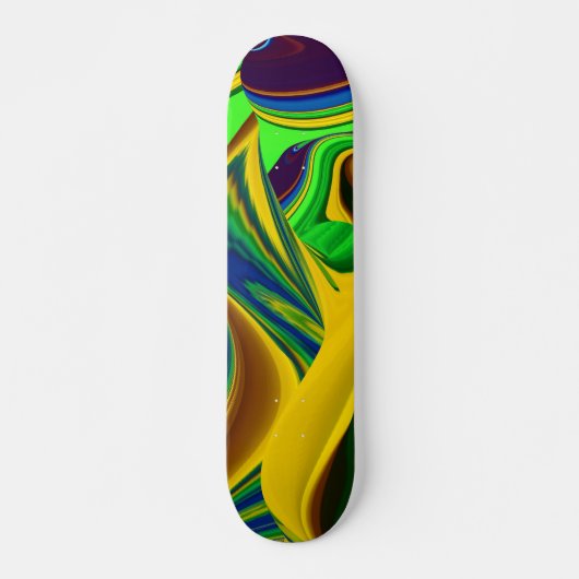 Skateboard La magie de l'été, 3D Art Abstrait (Devant)