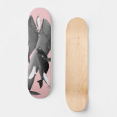 Skateboard La Nage Des Baleines Illustration Art Whale Rose (Recto)